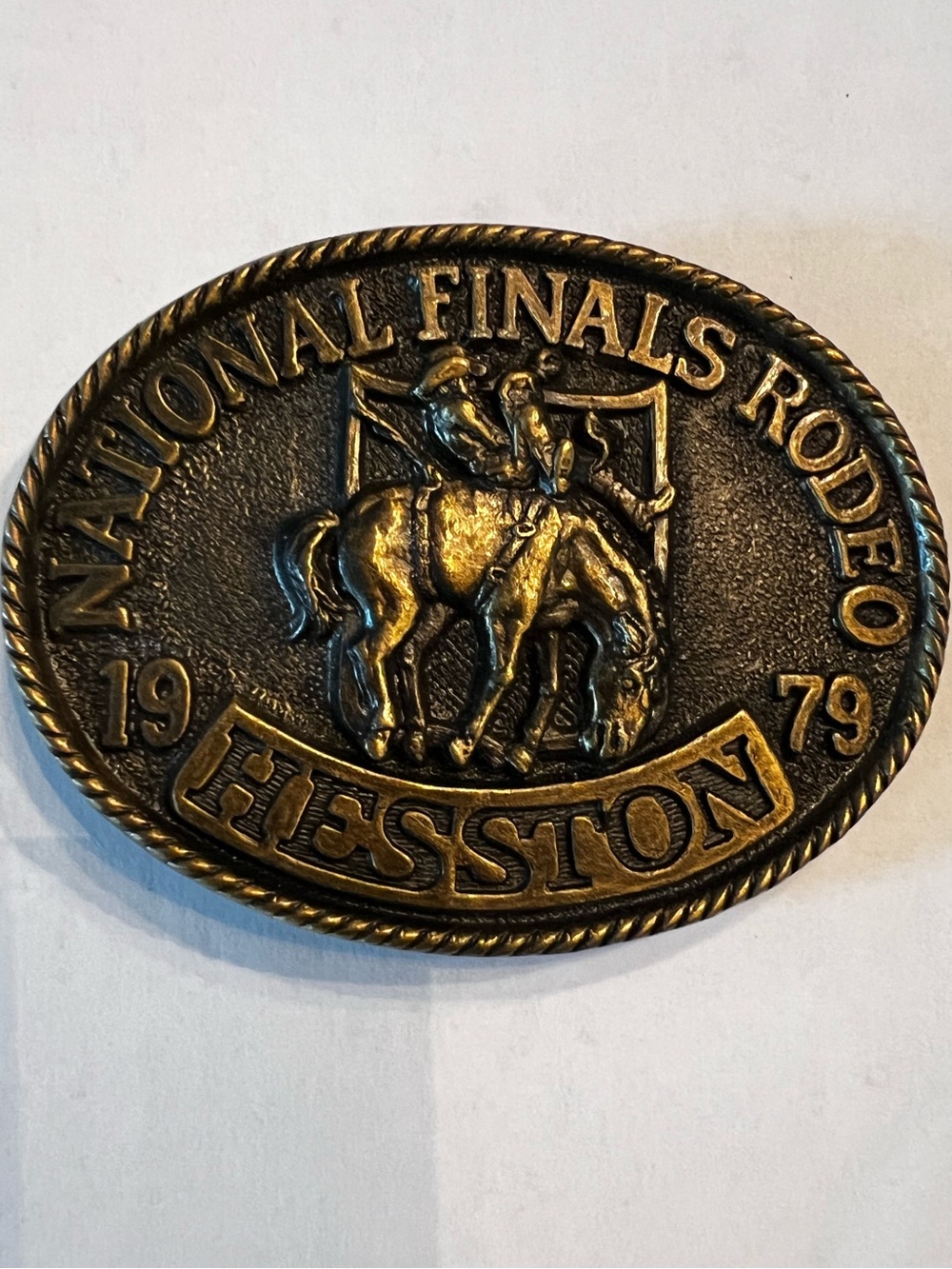 Vintage Hesston 1979 National Finals Rodeo NFR Collectors Belt Buckle